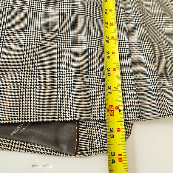 Pronto Moda Mens 52R Sport Coat/Blazer Black/White Plaid Silk/Wool/Cashm… - Picture 10 of 16